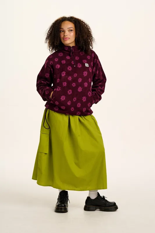 Stevie - Polar Fleece in Purple Delano Floral Print sold by Lucy & Yak