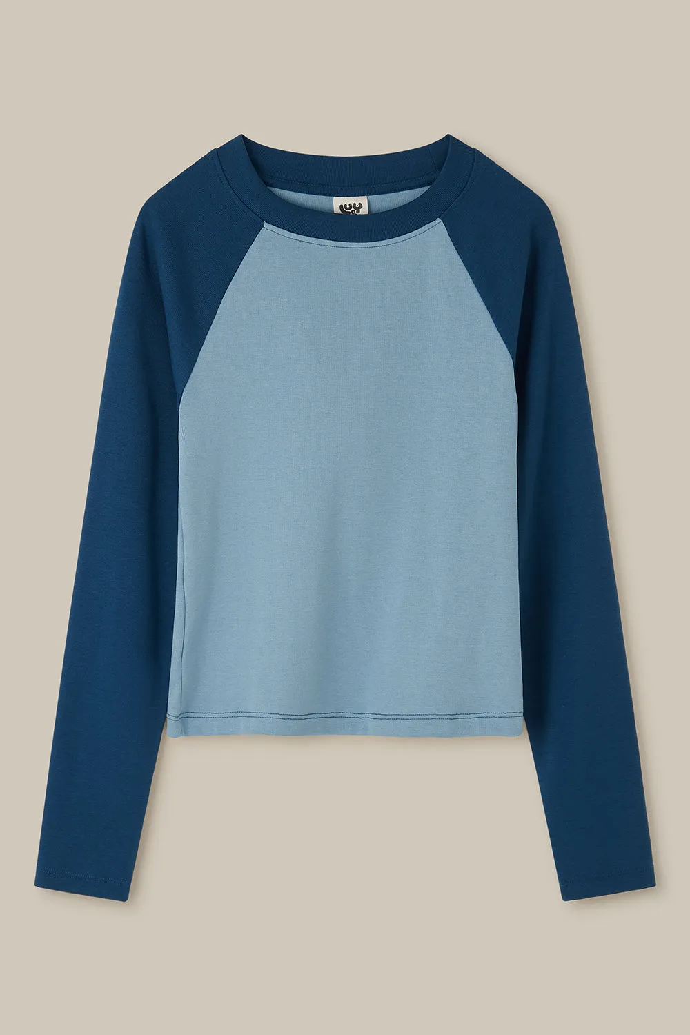 Avi - Long Sleeve Raglan Tee in Blue sold by Lucy & Yak product image thumbnail 2