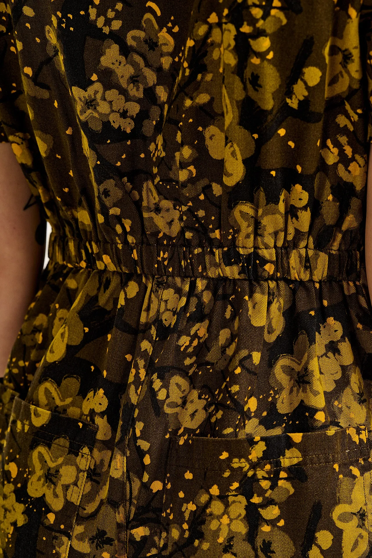 Ragan - Cotton Jumpsuit in Green Blossom Print sold by Lucy & Yak product image thumbnail 3