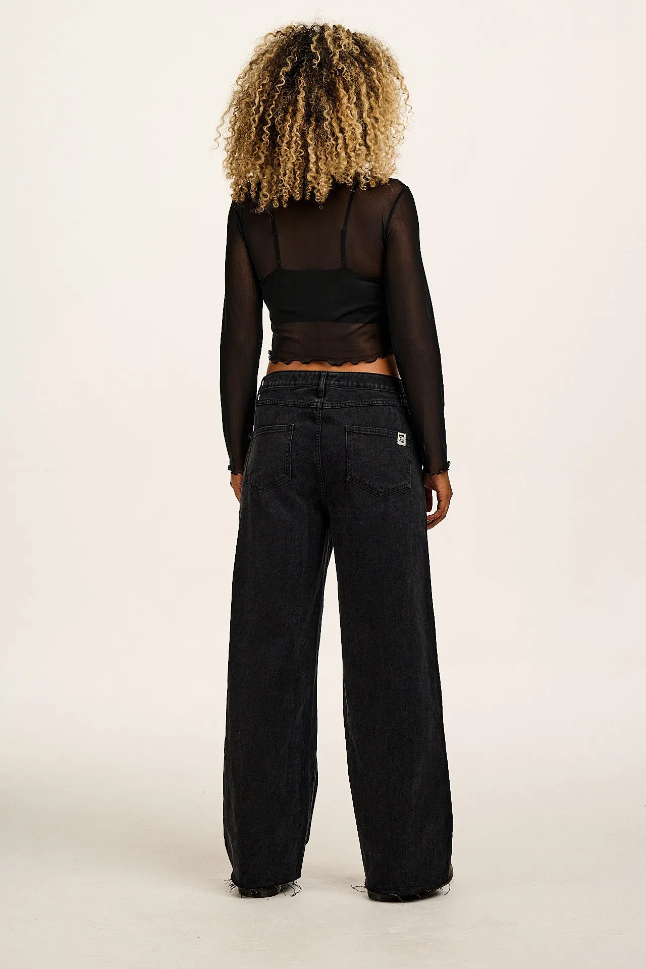 Perrie - Long Sleeve Mesh Top in Black sold by Lucy & Yak product image thumbnail 5