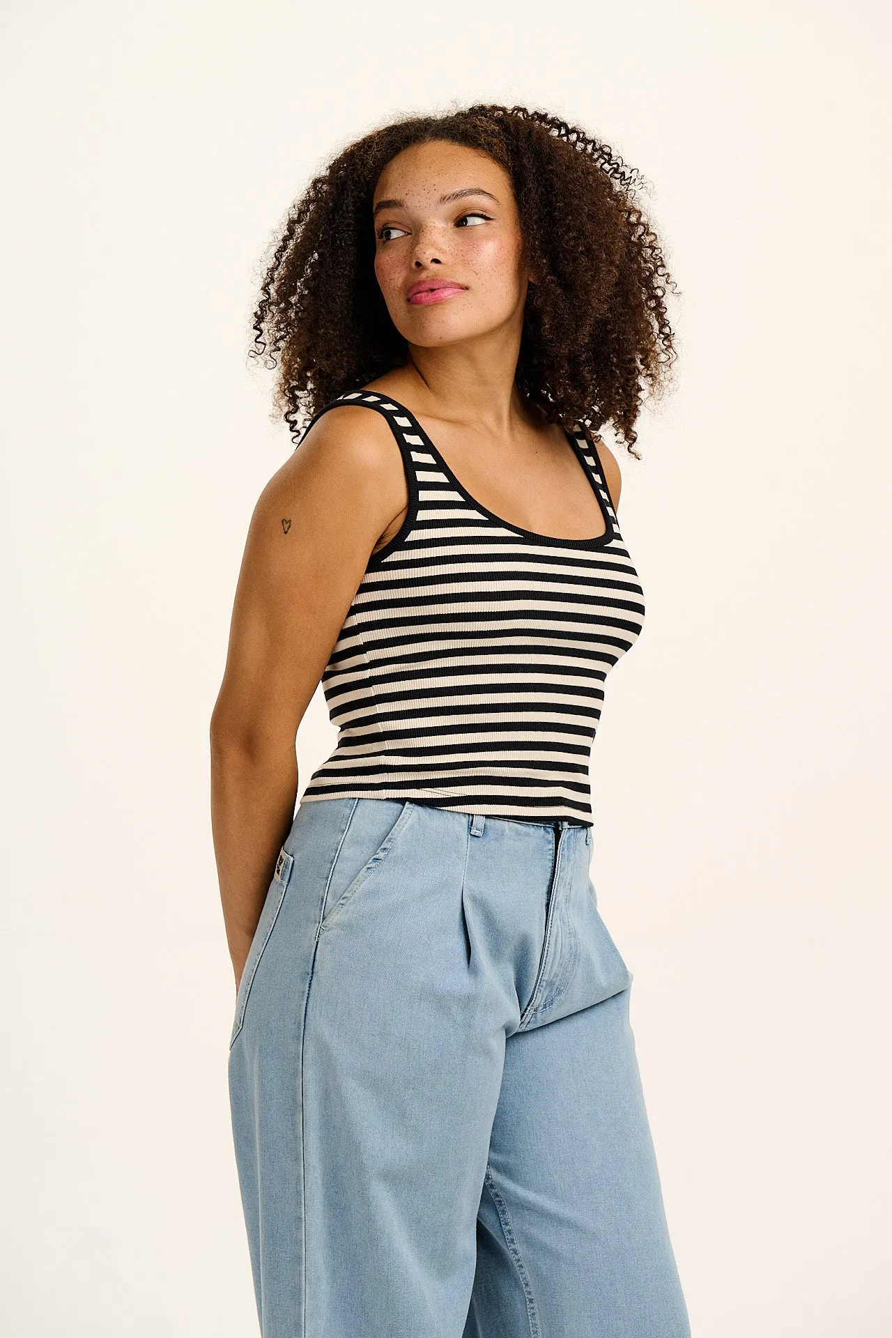Eden - Vest in Black & White Stripe sold by Lucy & Yak product image thumbnail 4