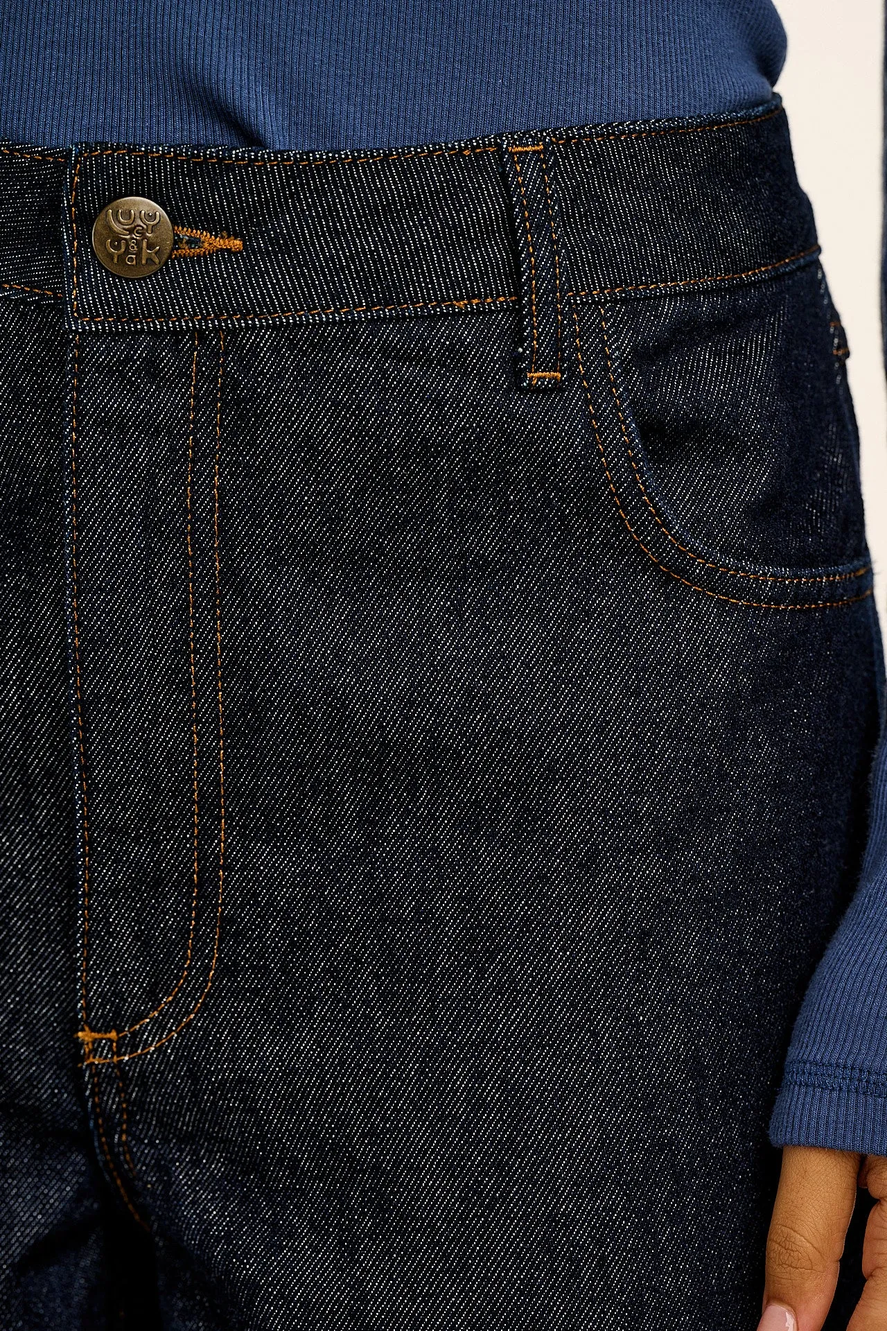 Drew - Cropped Straight Leg Denim Jeans in Vintage Indigo sold by Lucy & Yak product image thumbnail 5