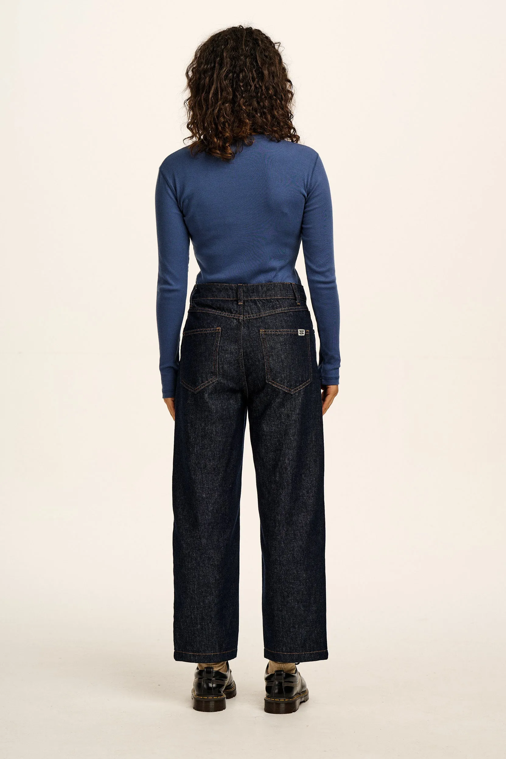 Drew - Cropped Straight Leg Denim Jeans in Vintage Indigo sold by Lucy & Yak product image thumbnail 4