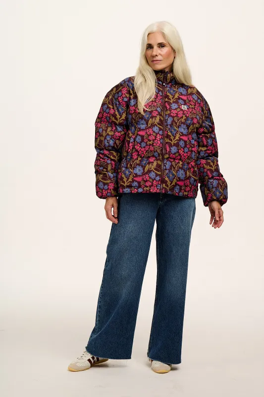 Paloma - Puffer Jacket in Grunge Ditsy Floral Print sold by Lucy & Yak