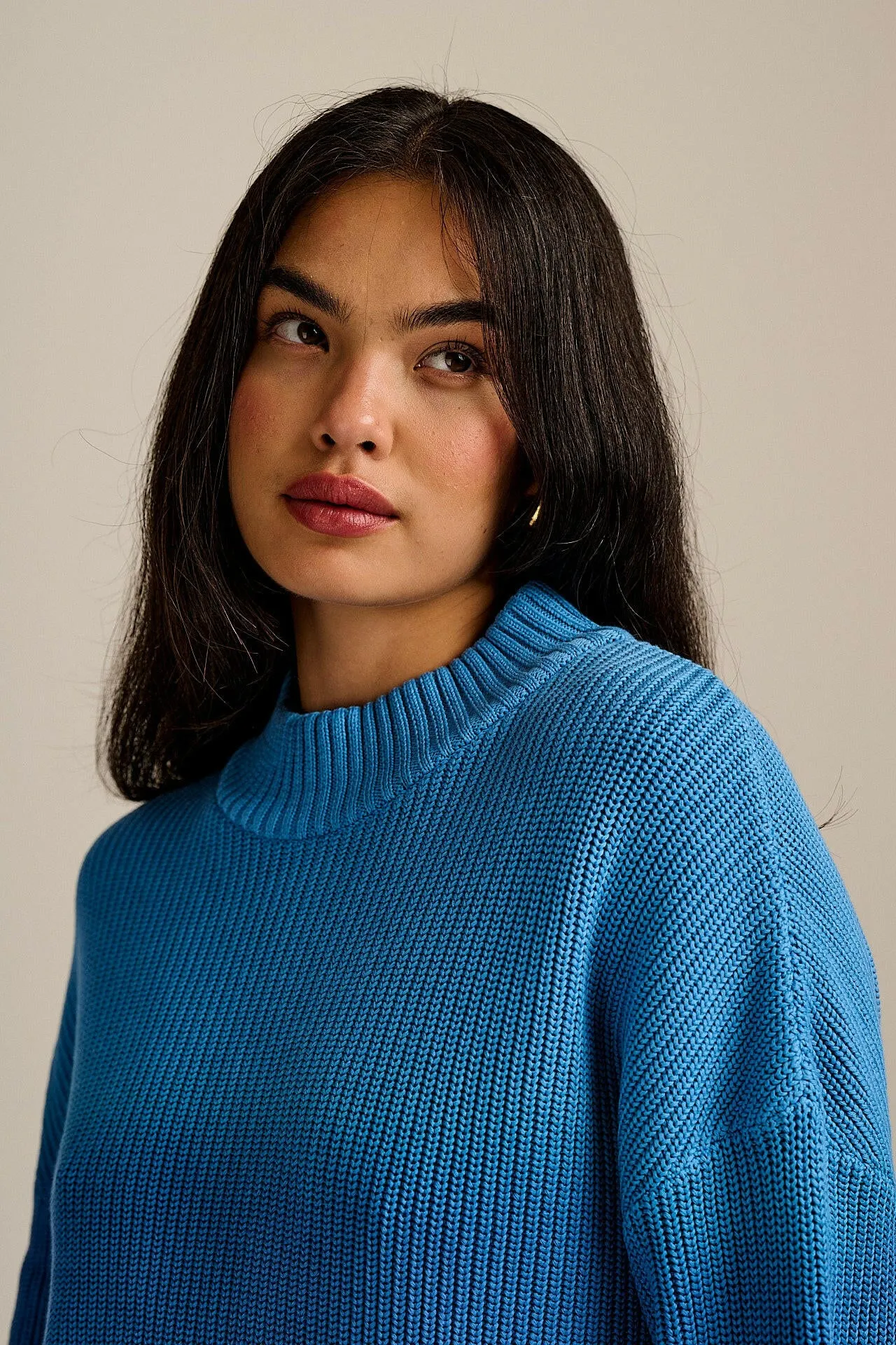 Amari - Oversized Knitted Jumper in Inked Blue Ombre sold by Lucy & Yak product image thumbnail 3