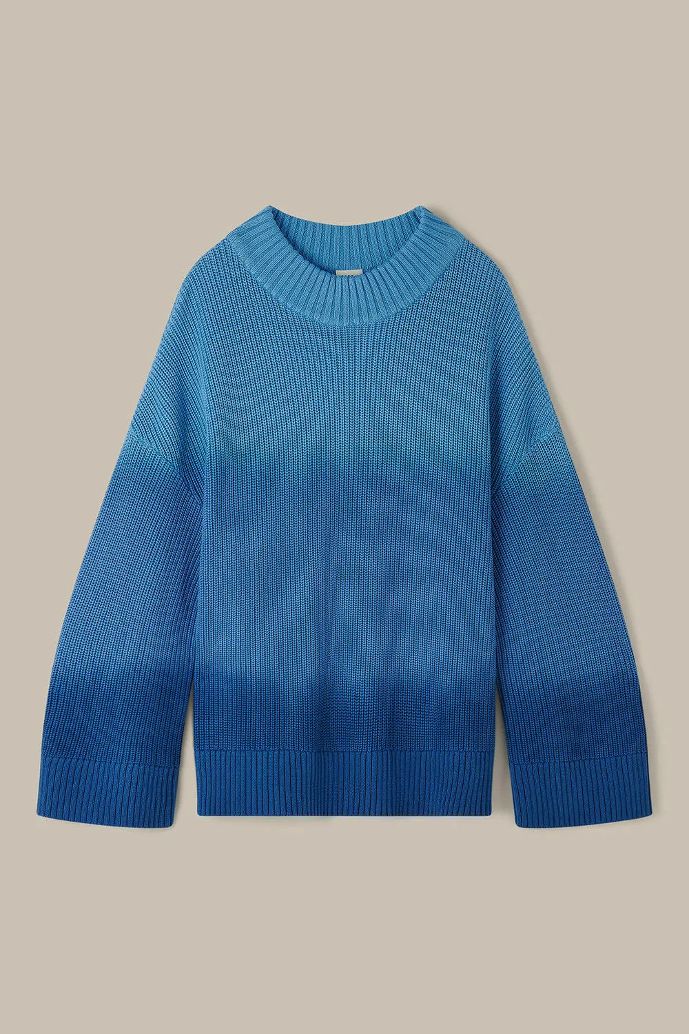 Amari - Oversized Knitted Jumper in Inked Blue Ombre sold by Lucy & Yak product image thumbnail 2