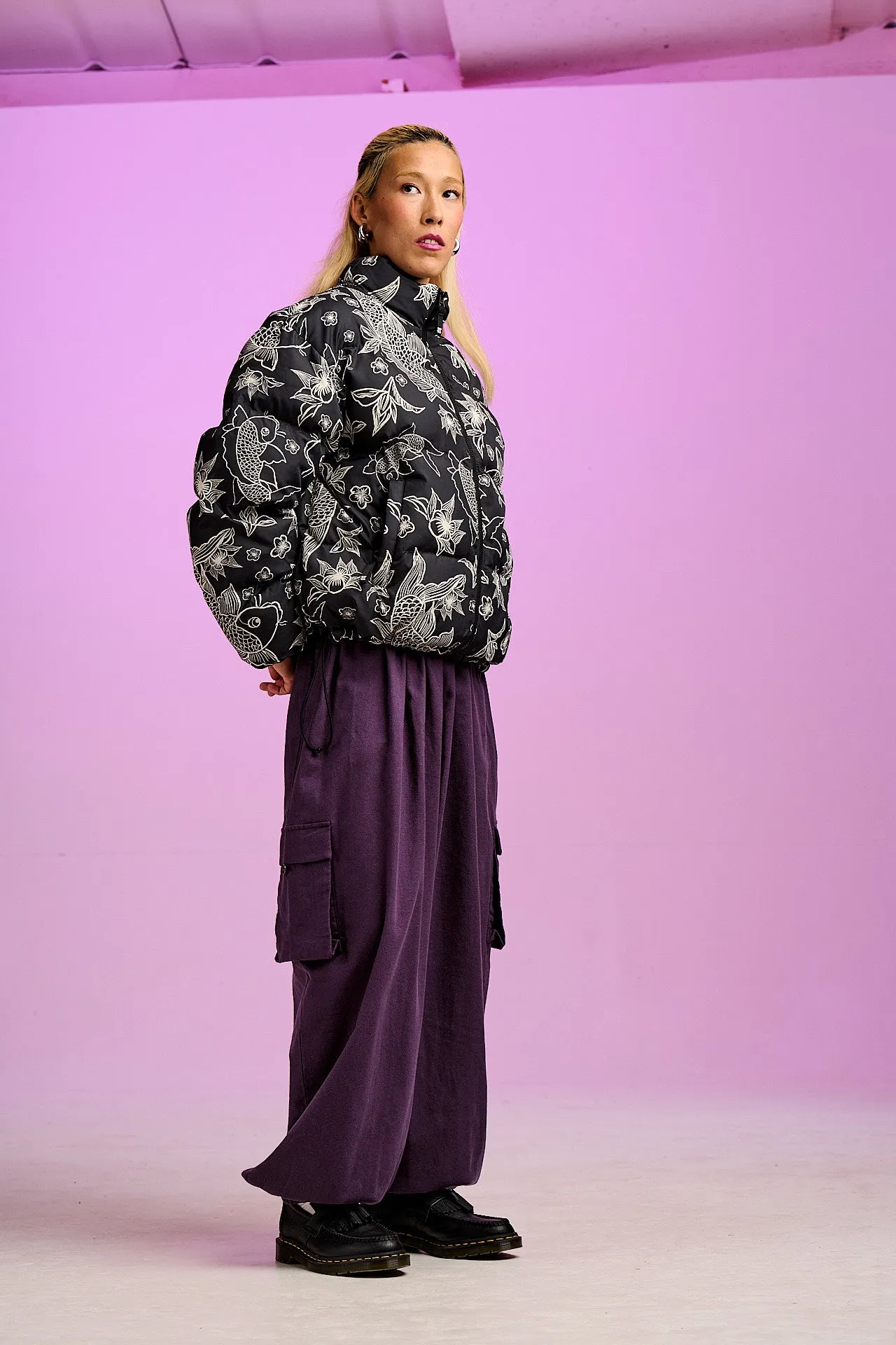 Paloma - Puffer Jacket in Koi Print sold by Lucy & Yak product image thumbnail 3