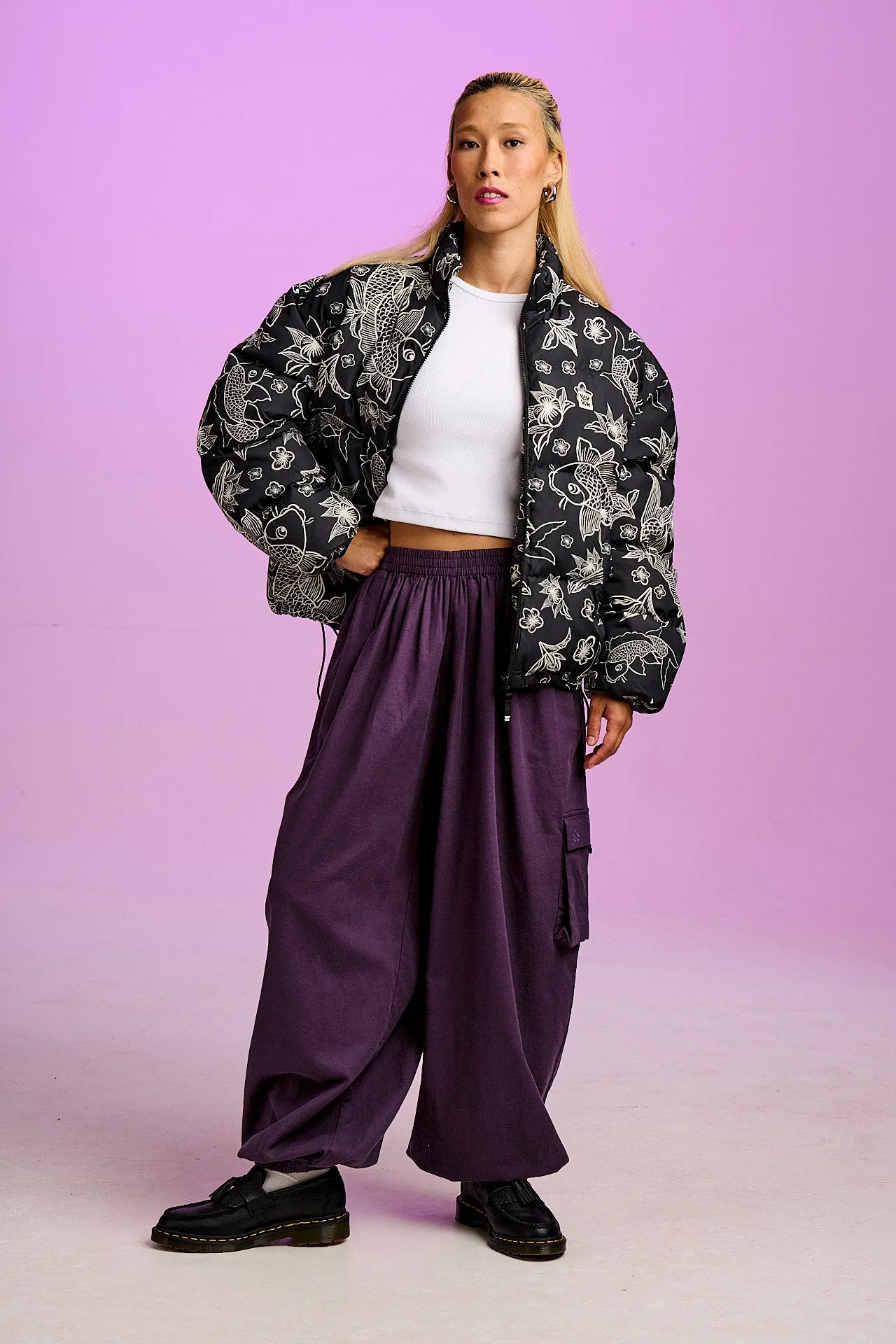 Paloma - Puffer Jacket in Koi Print sold by Lucy & Yak product image thumbnail 5