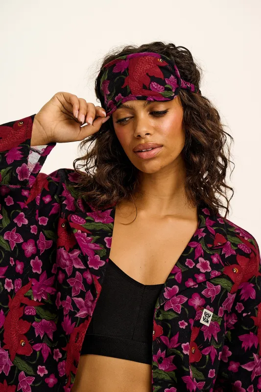 Yaima - Eye Mask in Pink Koi sold by Lucy & Yak