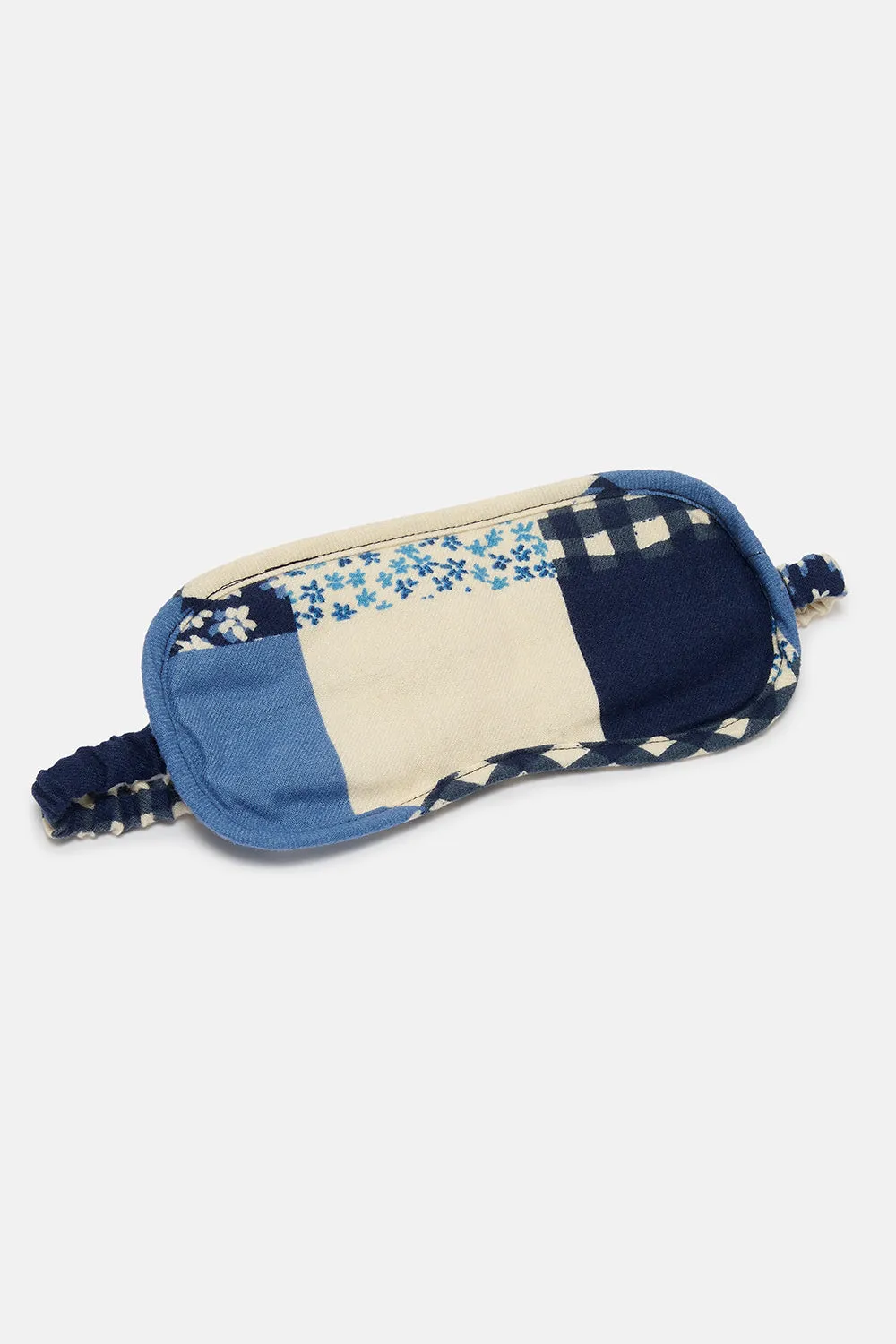 Yaima - Eye Mask in Inked Blue Patchwork sold by Lucy & Yak product image thumbnail 2
