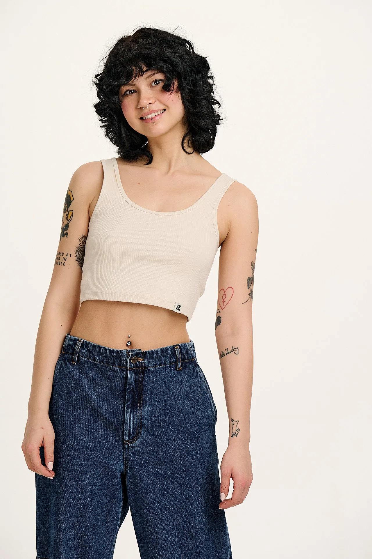 Josy - Vest Top in Ecru - OLD SKU (POS) (SUMMER) sold by Lucy & Yak