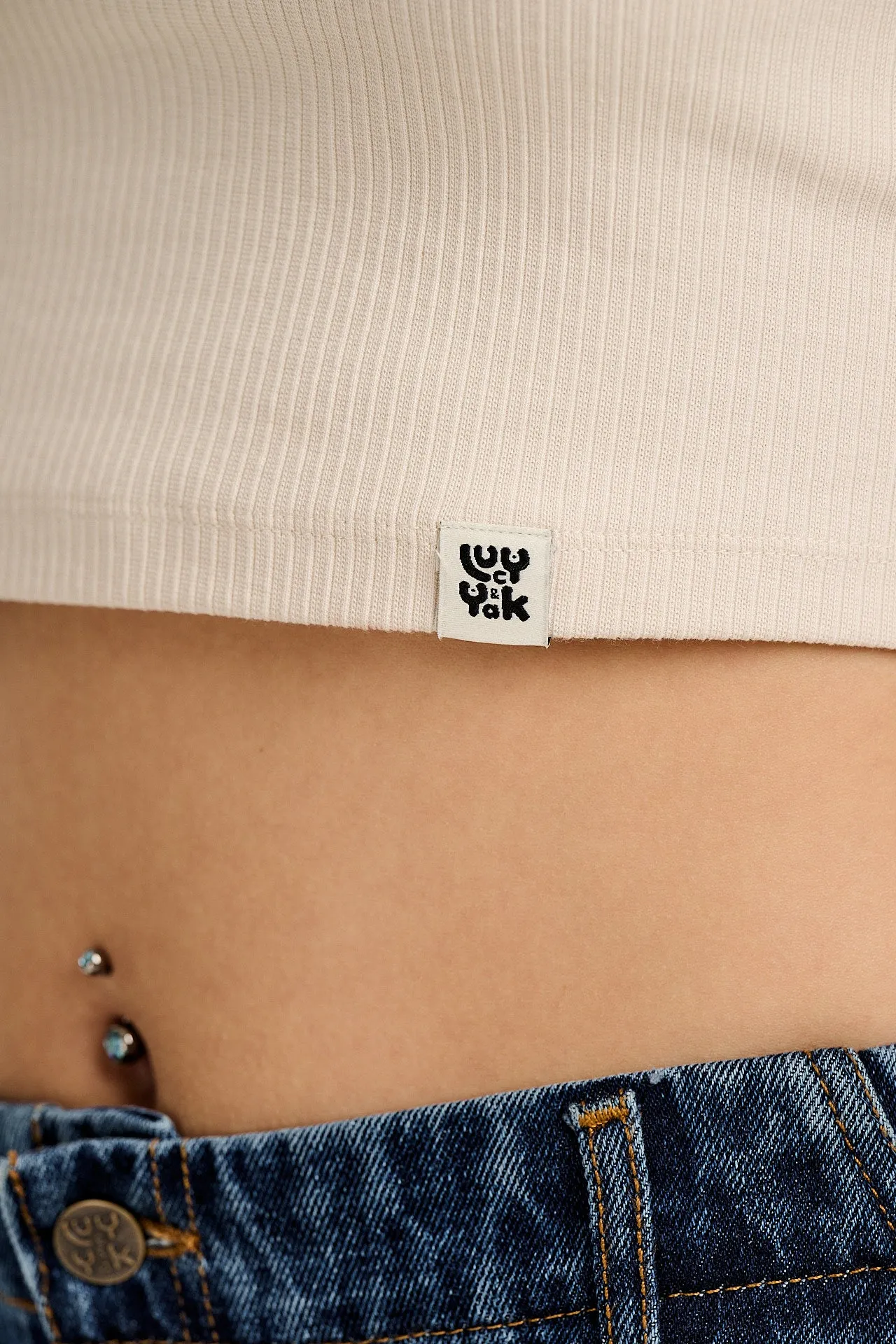 Josy - Vest Top in Ecru - OLD SKU (POS) (SUMMER) sold by Lucy & Yak product image thumbnail 3