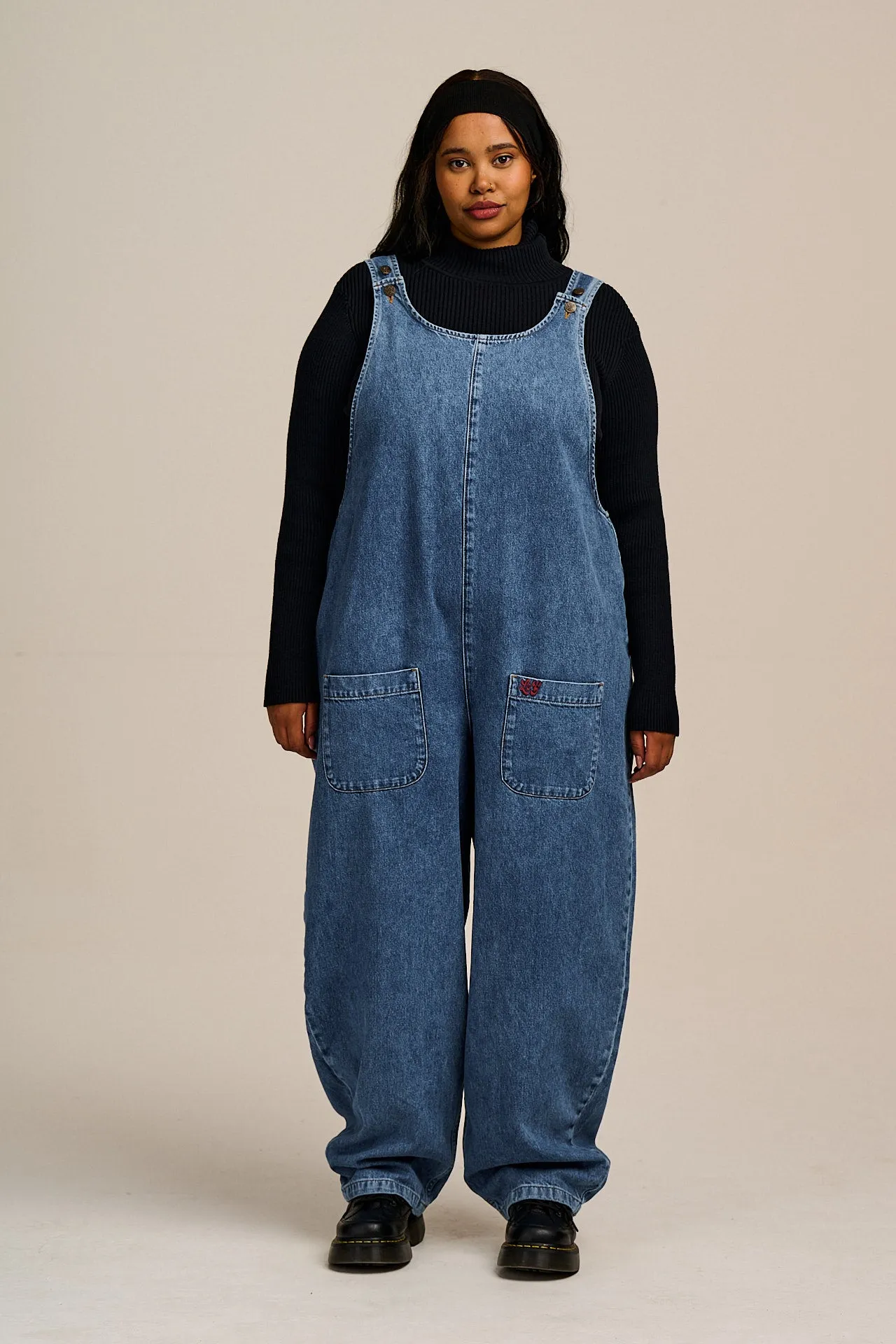 Ara - Denim Dungarees in Mid Wash Blue sold by Lucy & Yak product image thumbnail 4