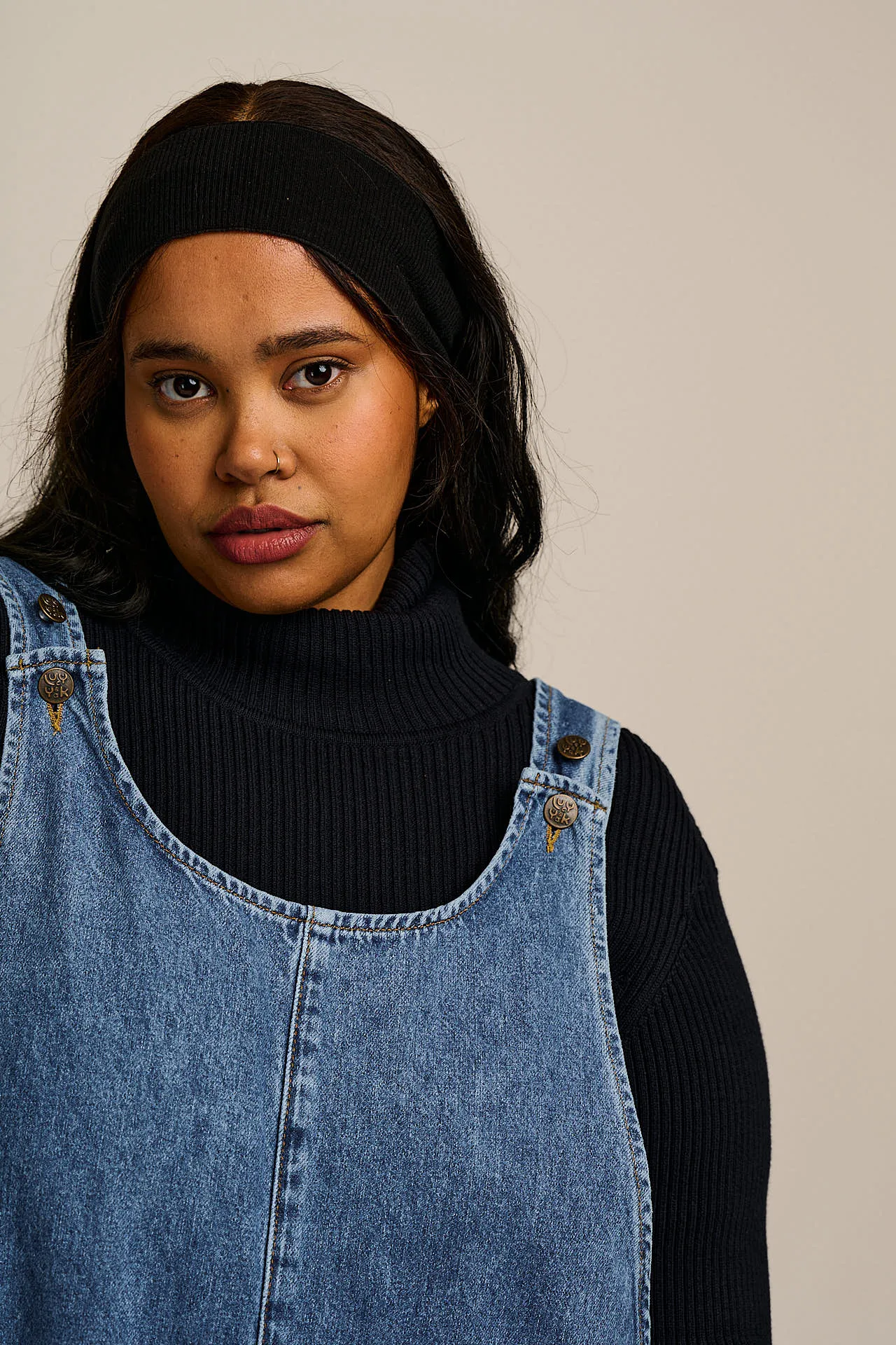 Ara - Denim Dungarees in Mid Wash Blue sold by Lucy & Yak product image thumbnail 3