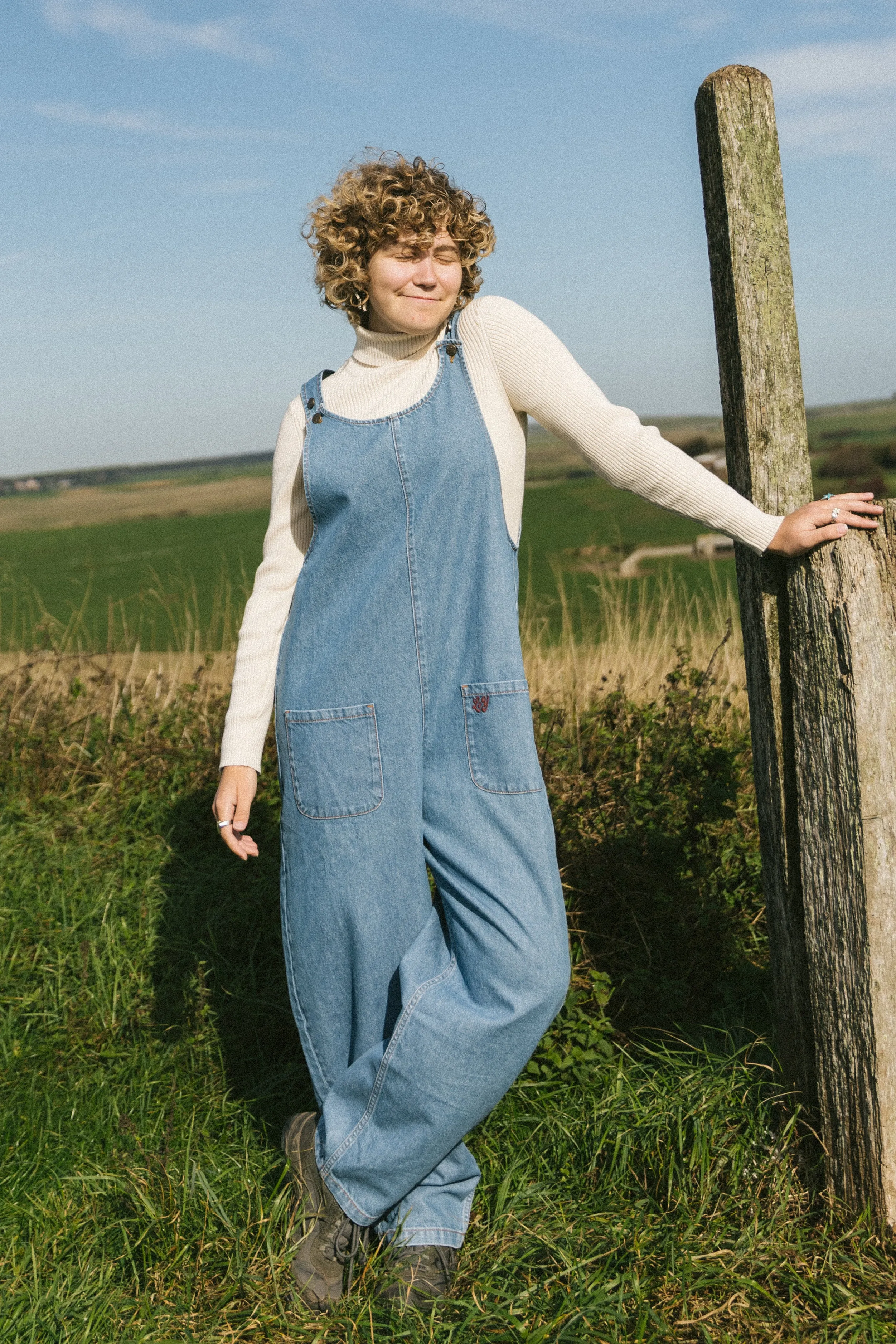 Ara - Denim Dungarees in Mid Wash Blue sold by Lucy & Yak product image thumbnail 5