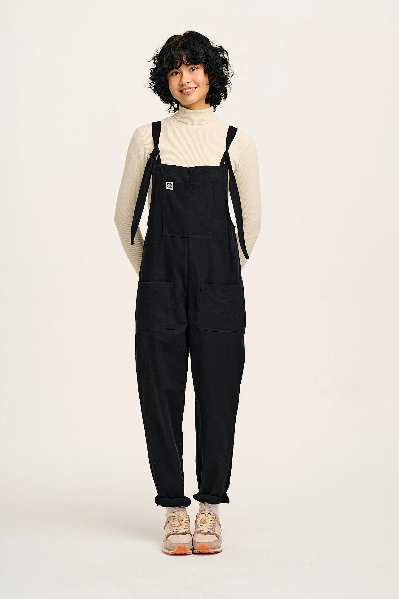 Original - Cotton Dungarees in Black sold by Lucy & Yak