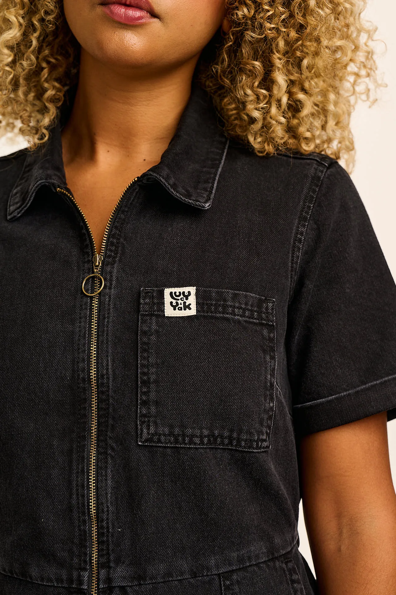 Ragan - Denim Jumpsuit in Black Wash sold by Lucy & Yak product image thumbnail 2