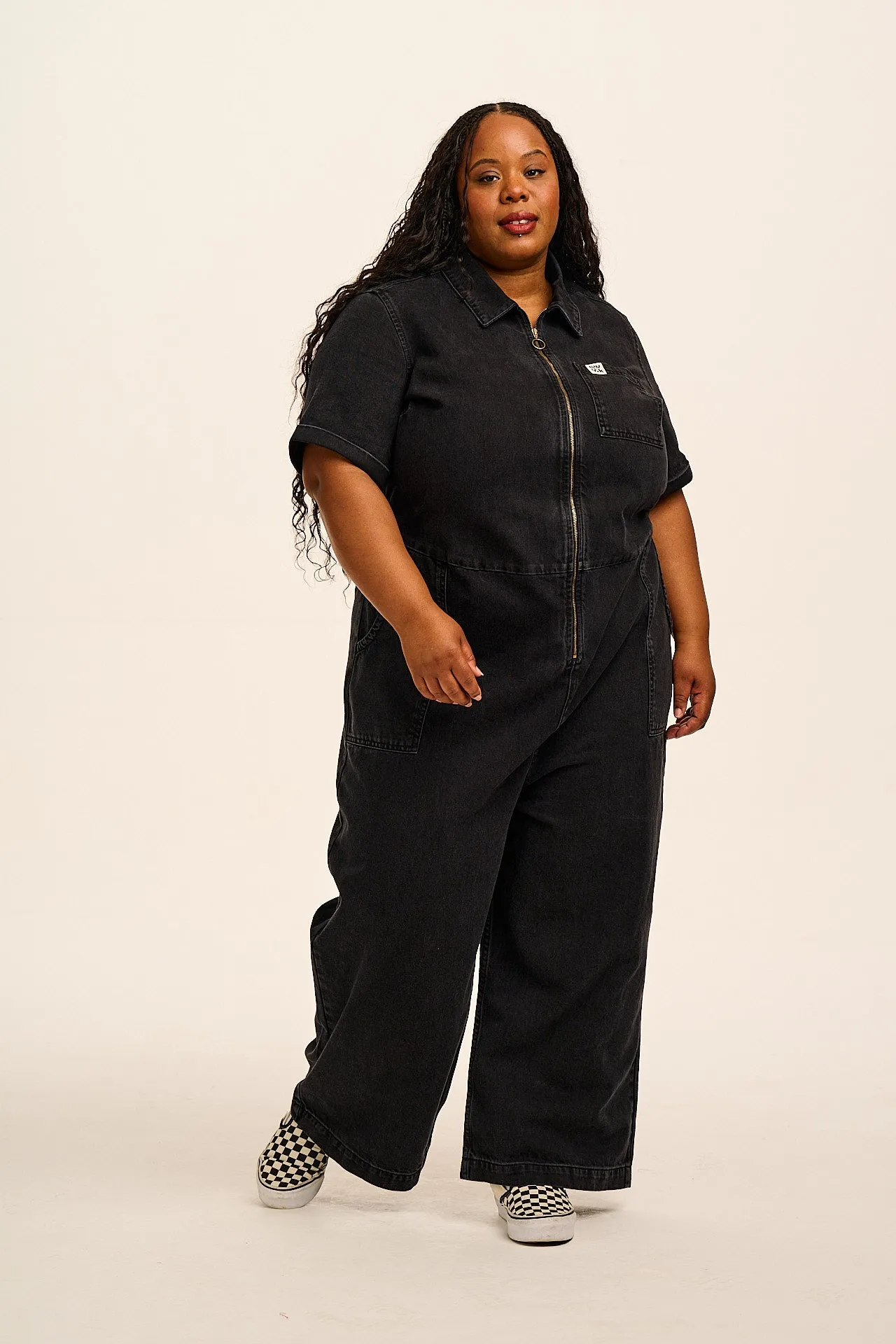 Ragan - Denim Jumpsuit in Black Wash sold by Lucy & Yak product image thumbnail 3