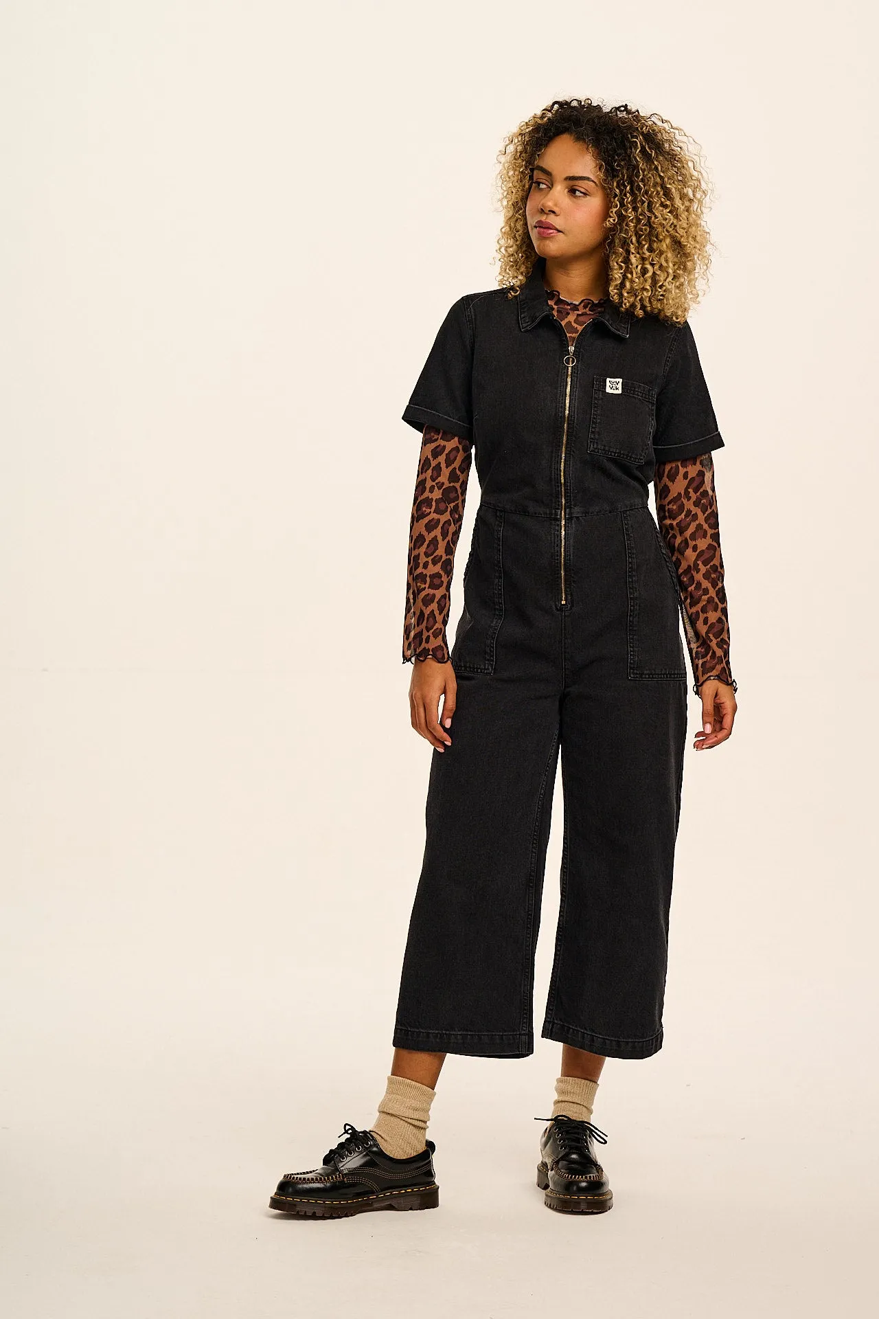 Ragan - Denim Jumpsuit in Black Wash sold by Lucy & Yak product image thumbnail 5