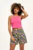Lexi - High Waist Twill Shorts in Summer Lovin’ Print sold by Lucy & Yak