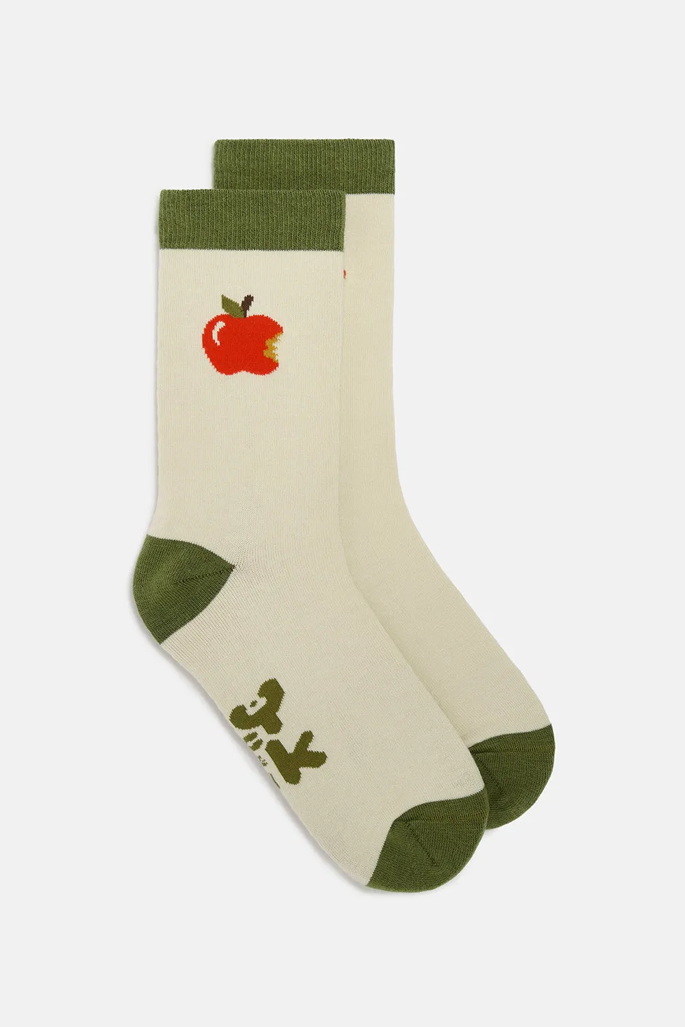 JoJo - Cotton Socks in Apples Print sold by Lucy & Yak