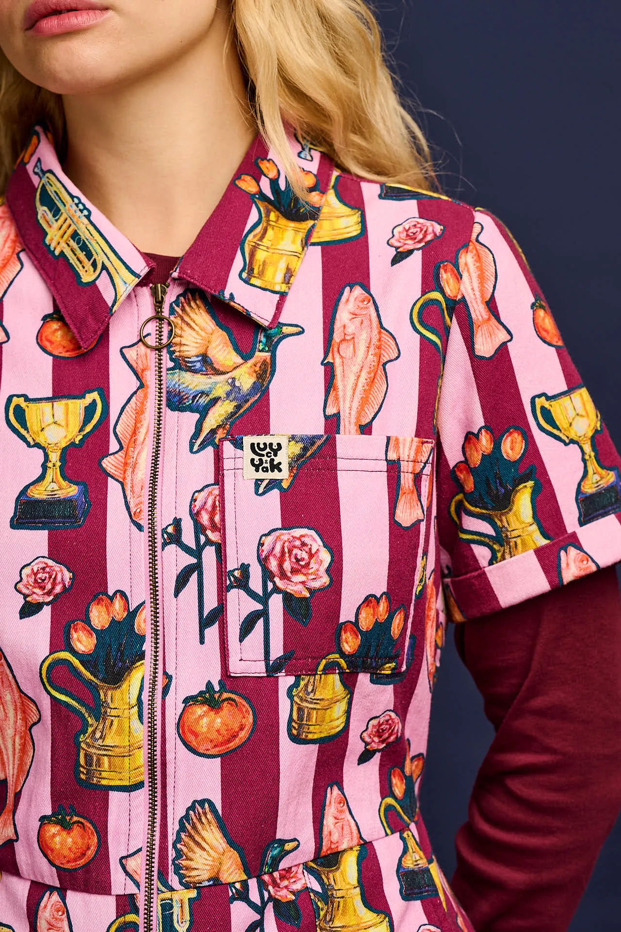 L.E. Ragan - Cotton Jumpsuit in Artist Print by Emily Furr & Yak sold by Lucy & Yak product image thumbnail 3