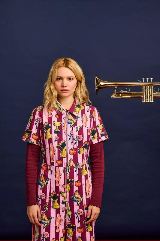 L.E. Ragan - Cotton Jumpsuit in Artist Print by Emily Furr & Yak sold by Lucy & Yak