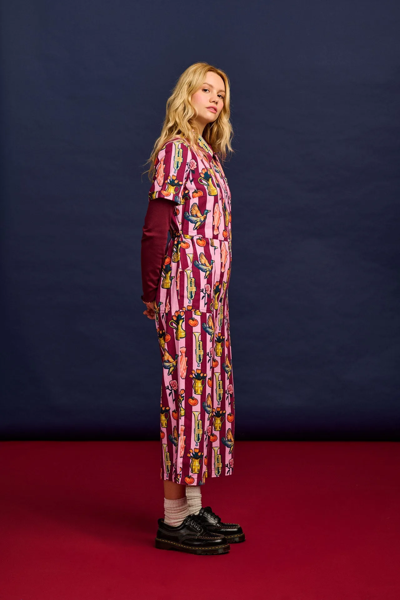 L.E. Ragan - Cotton Jumpsuit in Artist Print by Emily Furr & Yak sold by Lucy & Yak product image thumbnail 5