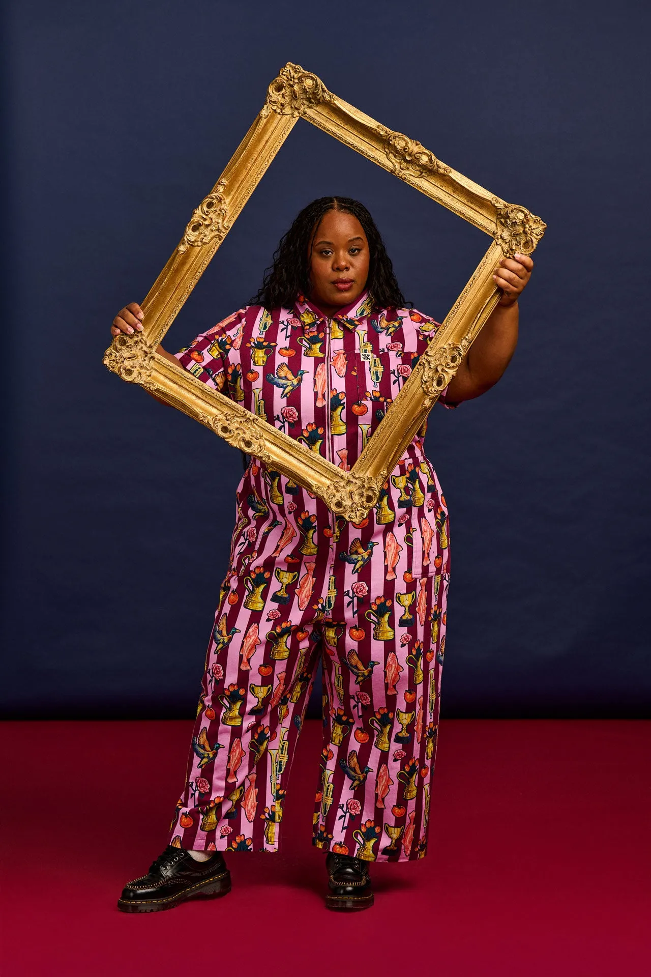 L.E. Ragan - Cotton Jumpsuit in Artist Print by Emily Furr & Yak sold by Lucy & Yak product image thumbnail 2