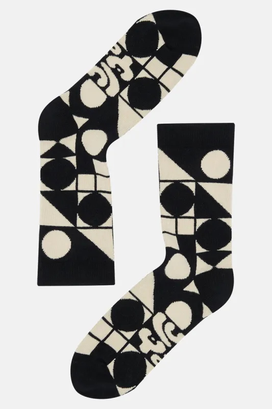 JoJo - Cotton Socks in Metro Deco Print sold by Lucy & Yak