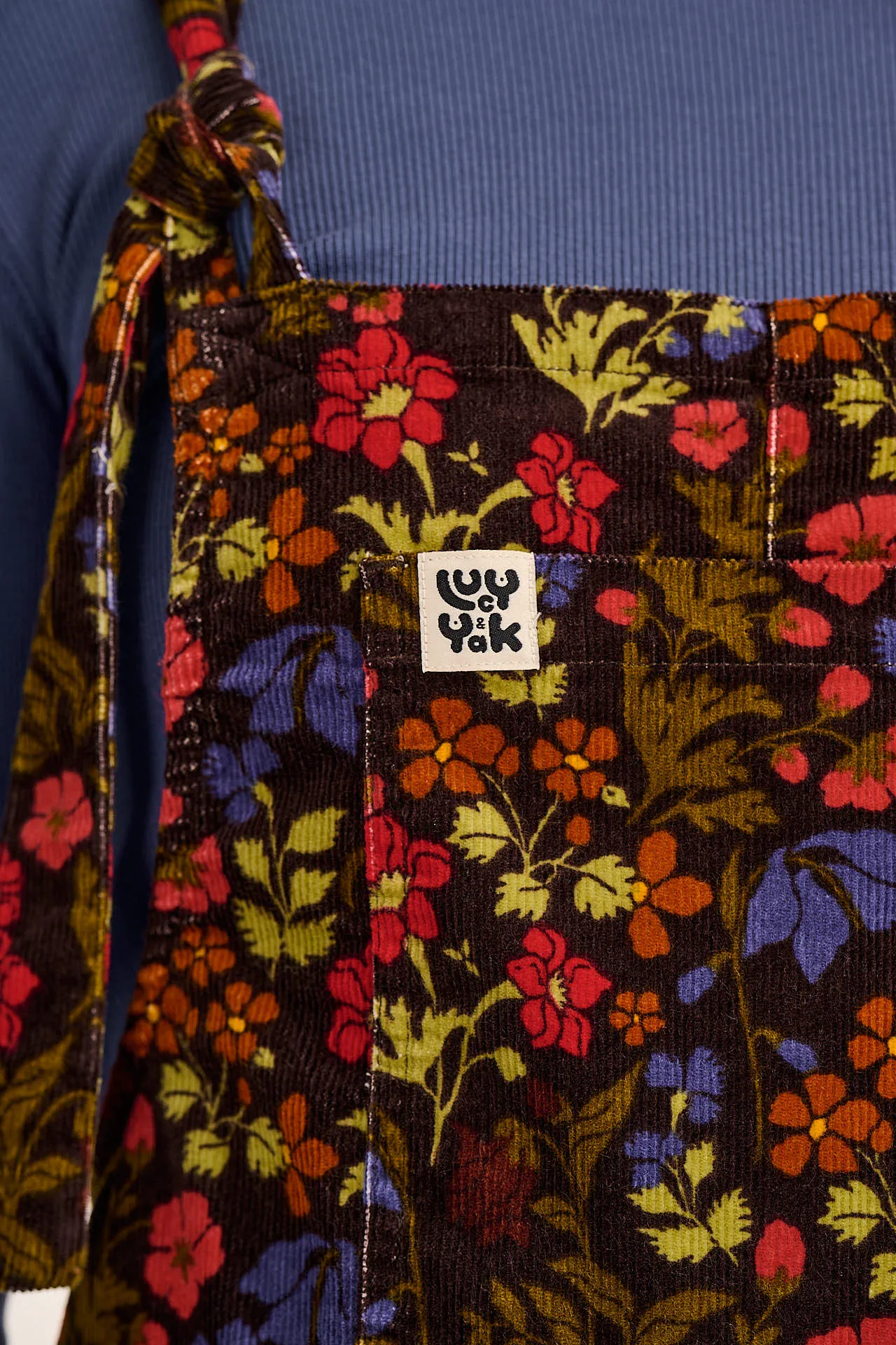 Original - Corduroy Dungarees in Vintage Floral sold by Lucy & Yak product image thumbnail 2