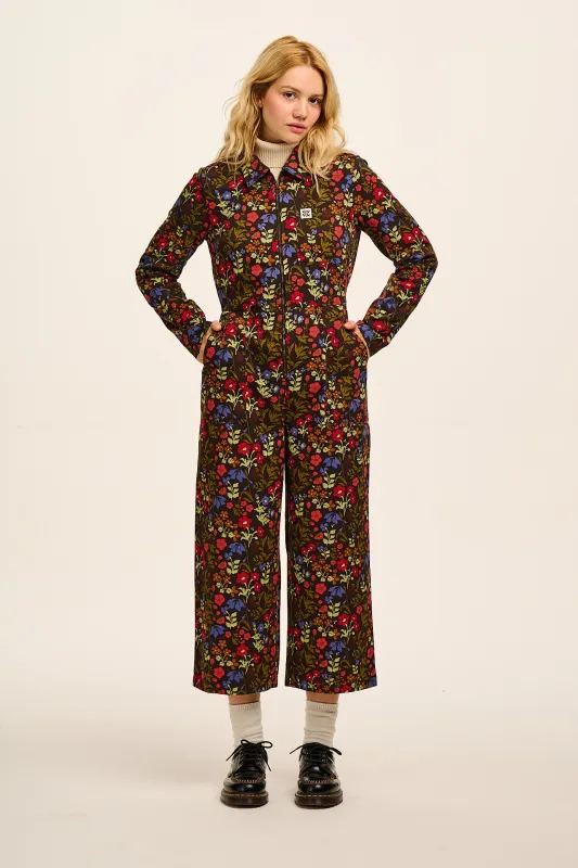 Tavira - Cotton Long Sleeve Jumpsuit in Vintage Floral sold by Lucy & Yak