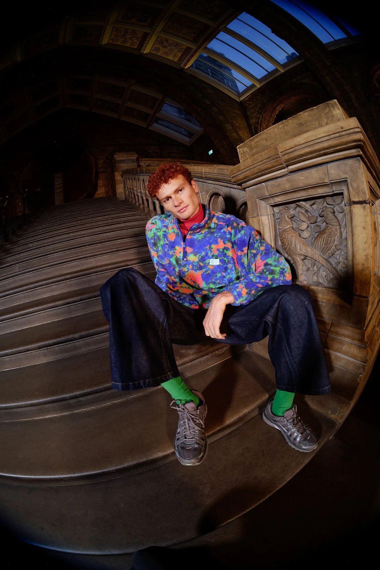 L.E. Stevie - Polar Fleece in Digital Blur Natural History Museum & Yak sold by Lucy & Yak product image thumbnail 4