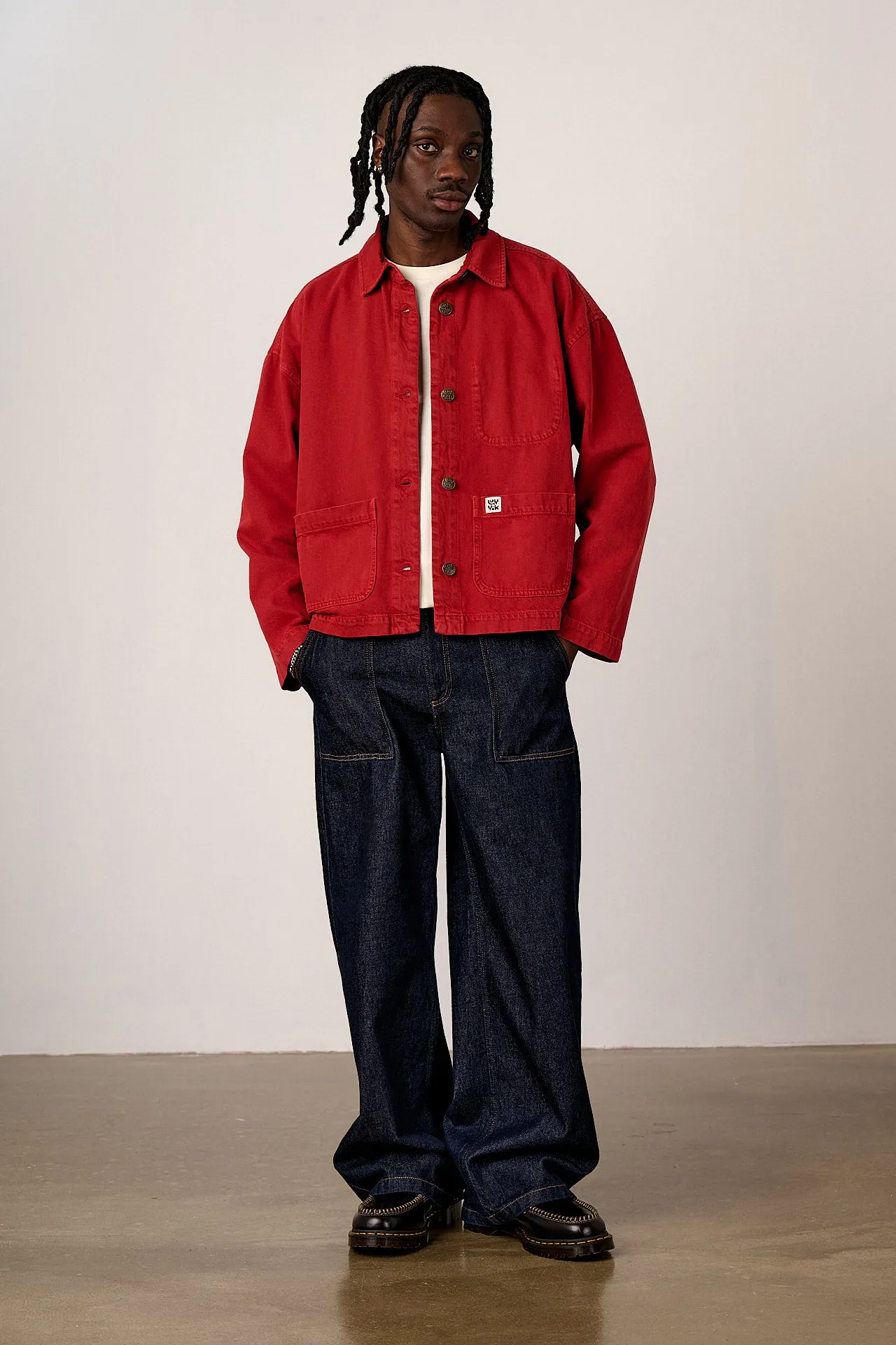 Connie - Denim Jacket in True Red Wash sold by Lucy & Yak product image thumbnail 3