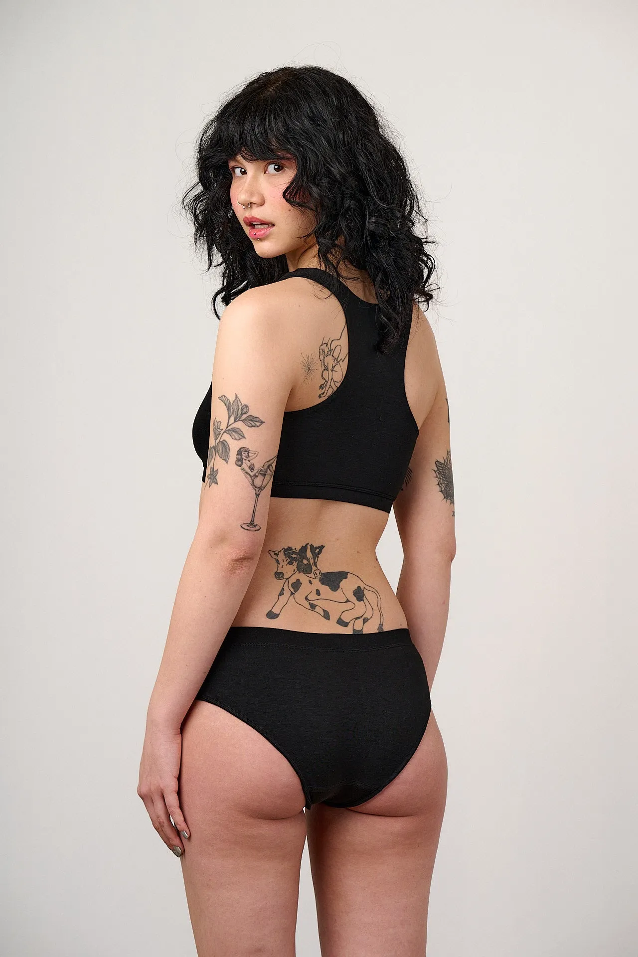 Collette - Viscose Brief in Black sold by Lucy & Yak product image thumbnail 3