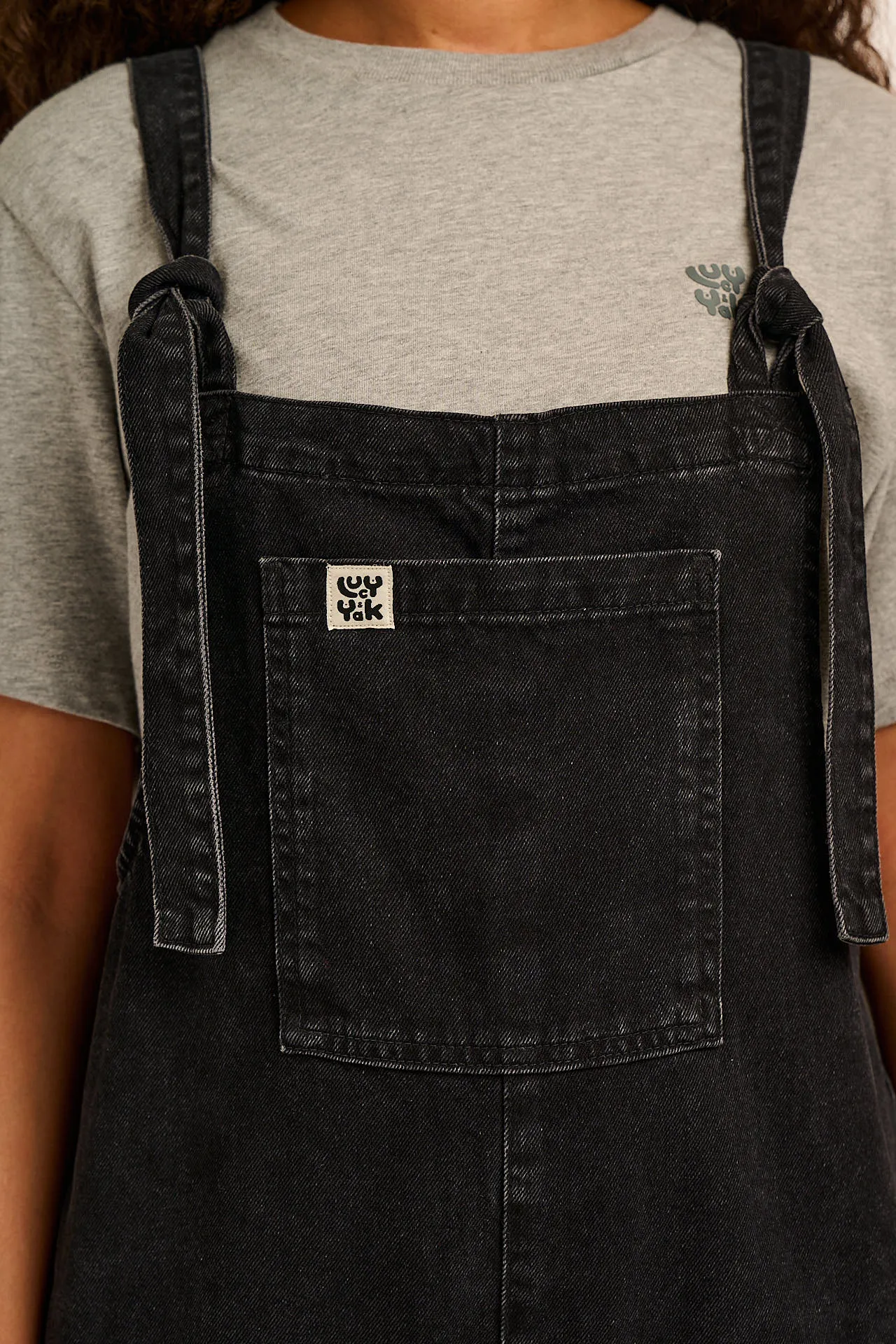 Original - Denim Dungarees in Washed Black sold by Lucy & Yak product image thumbnail 3
