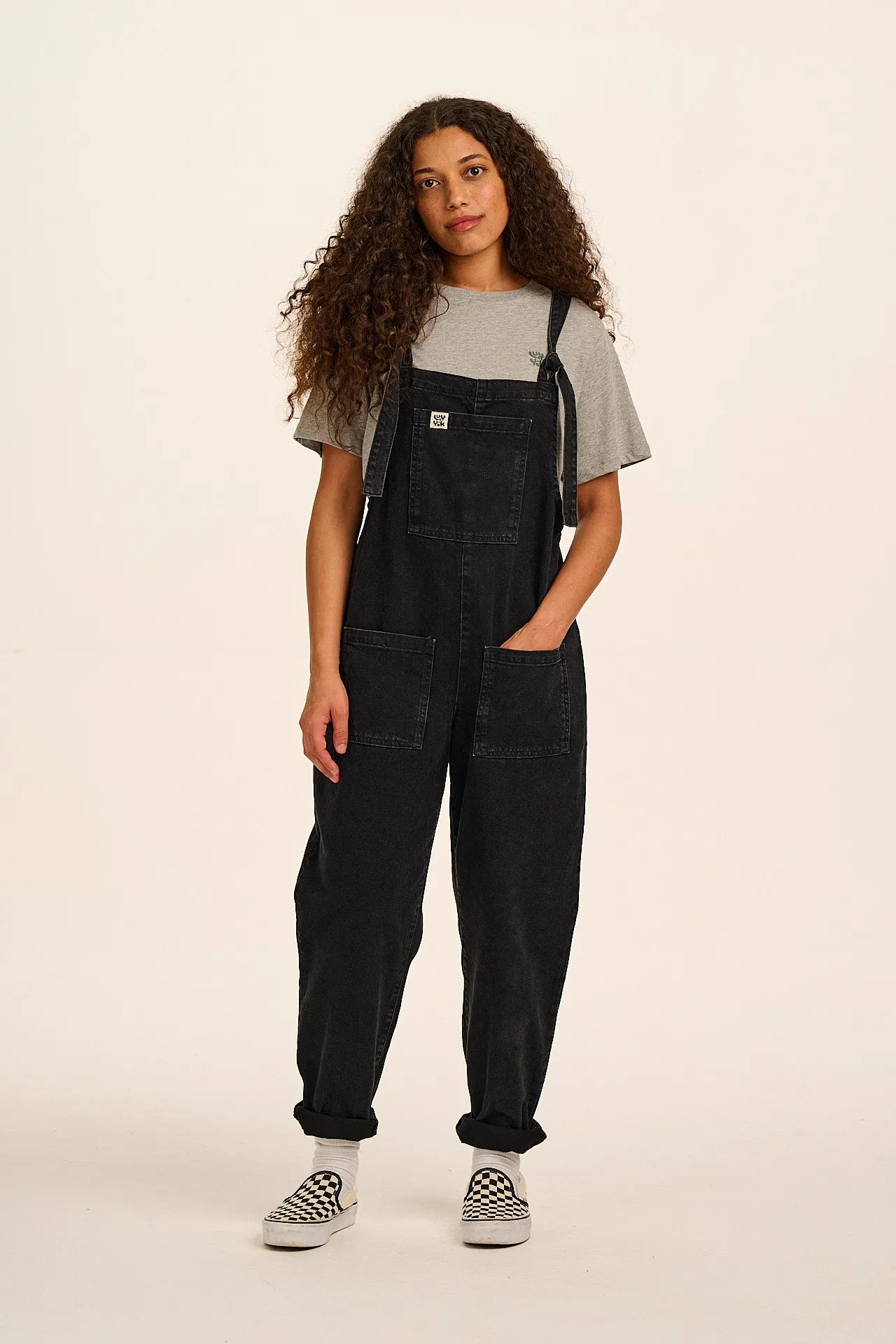 Original - Denim Dungarees in Washed Black sold by Lucy & Yak product image thumbnail 4