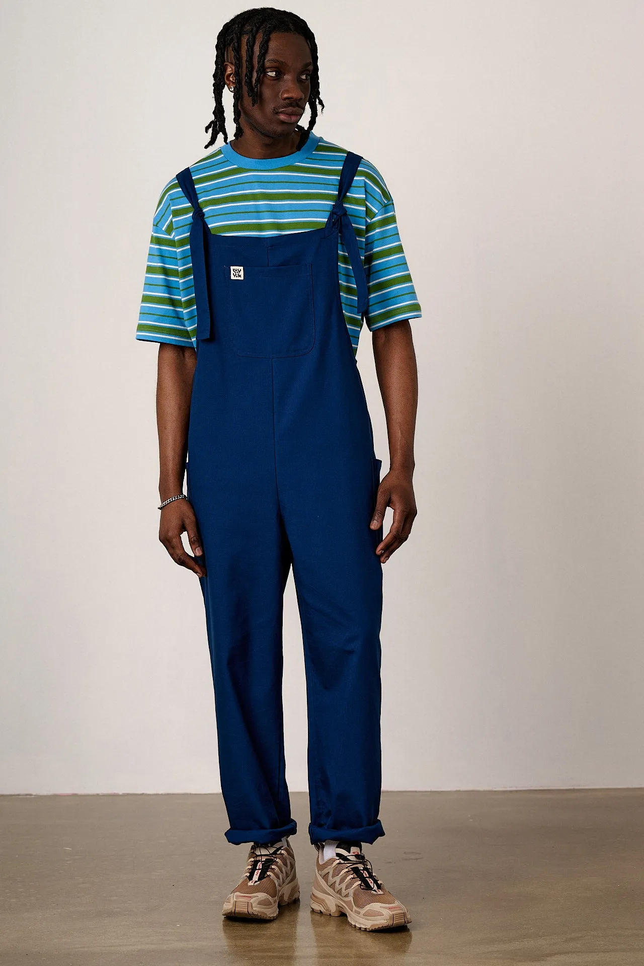 Una - Cotton Dungarees in Navy sold by Lucy & Yak product image thumbnail 3