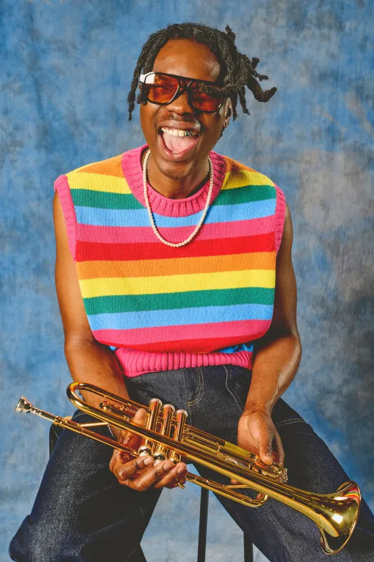 Sawyer - Cotton Knitted Tank in Rainbow Stripe sold by Lucy & Yak
