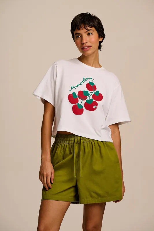 Charlie  - Cotton Shorts in Cypress Green sold by Lucy & Yak