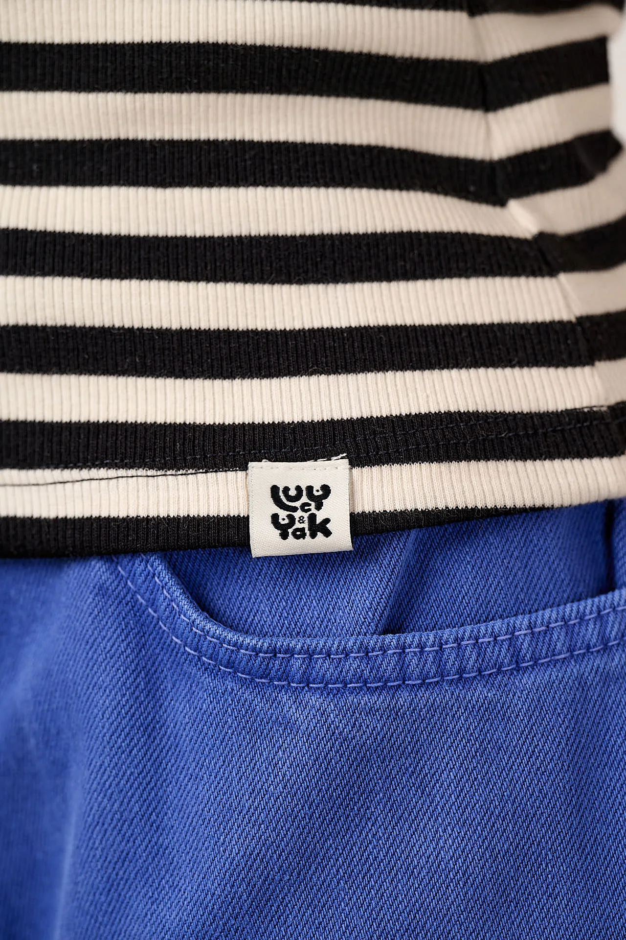 Gracie - Cotton T-Shirt in Black & White Stripe sold by Lucy & Yak product image thumbnail 4