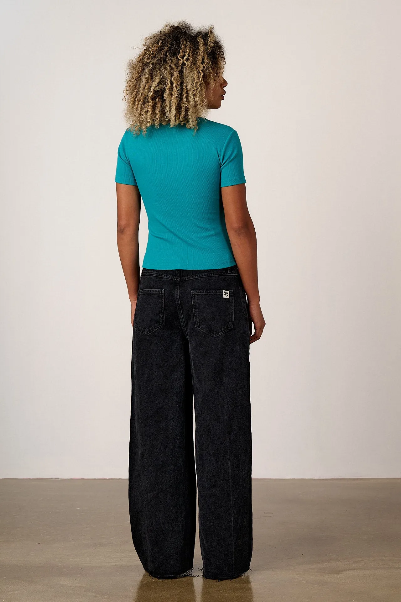 Gracie - Cotton T-Shirt in in Pagoda Blue sold by Lucy & Yak product image thumbnail 4
