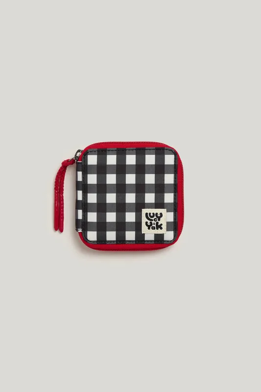Eve - Purse in Black & White Gingham made by Lucy & Yak