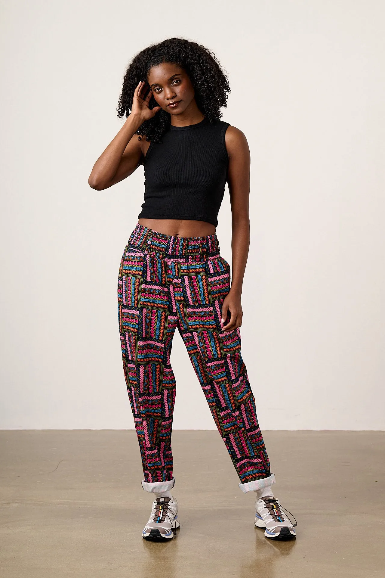 Alexa - Cotton Trousers in Artisan Patchwork Print sold by Lucy & Yak product image thumbnail 5