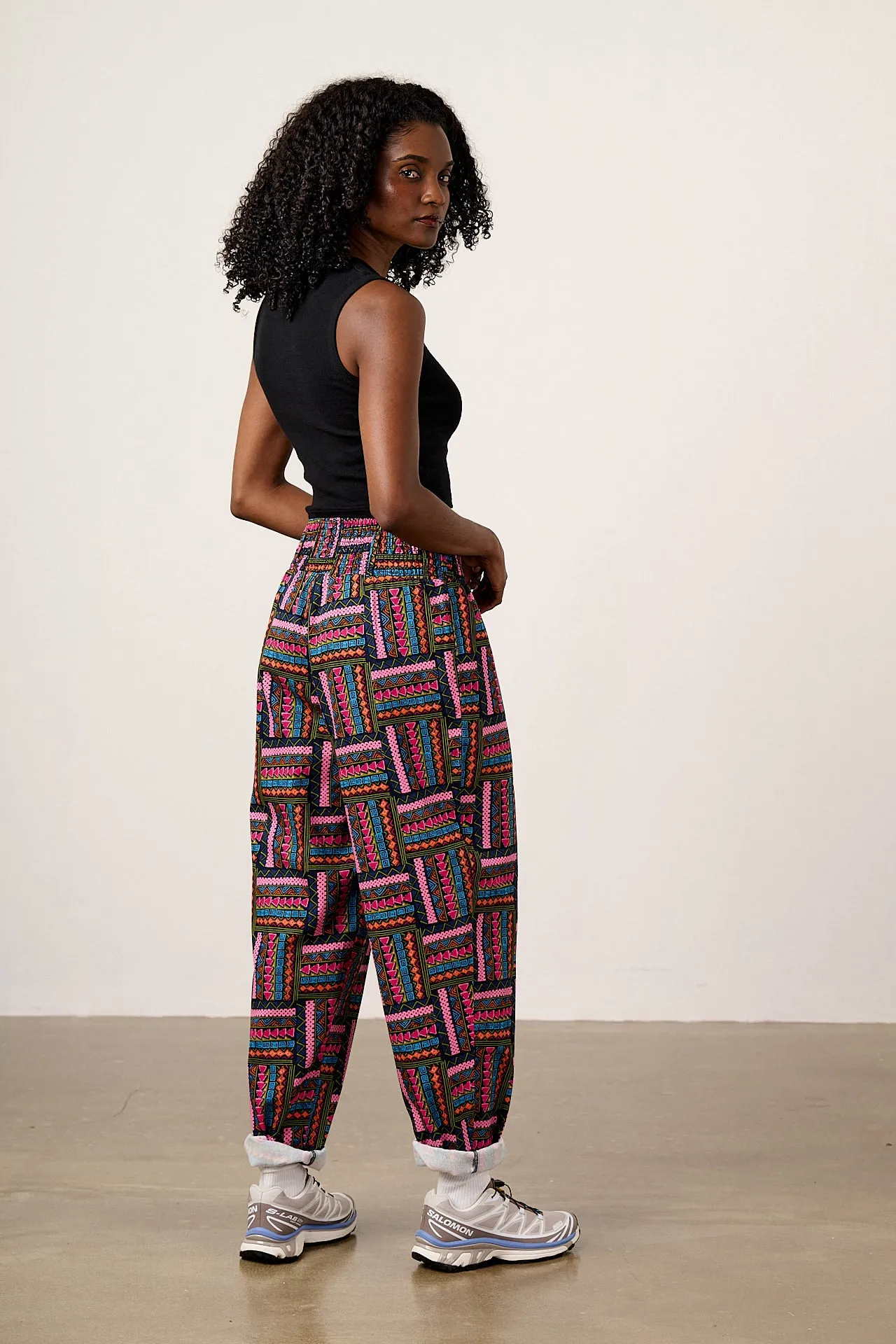 Alexa - Cotton Trousers in Artisan Patchwork Print sold by Lucy & Yak product image thumbnail 3
