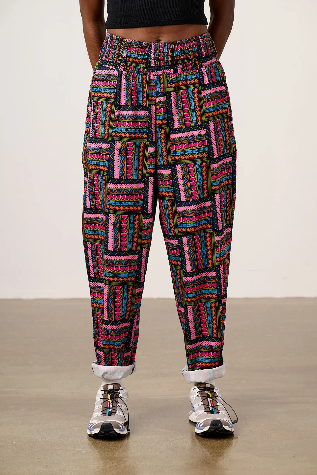 Alexa - Cotton Trousers in Artisan Patchwork Print sold by Lucy & Yak product image thumbnail 4