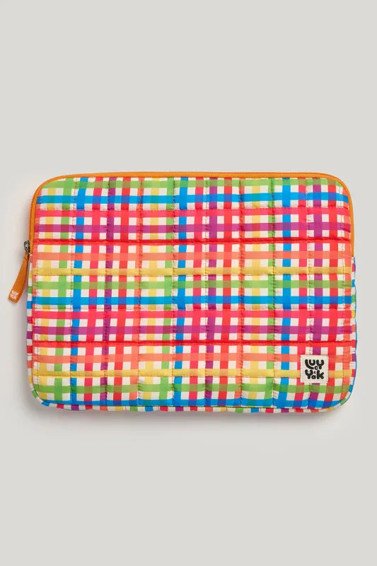 Emelien - 13" Laptop Case in Multi Rainbow made by Lucy & Yak