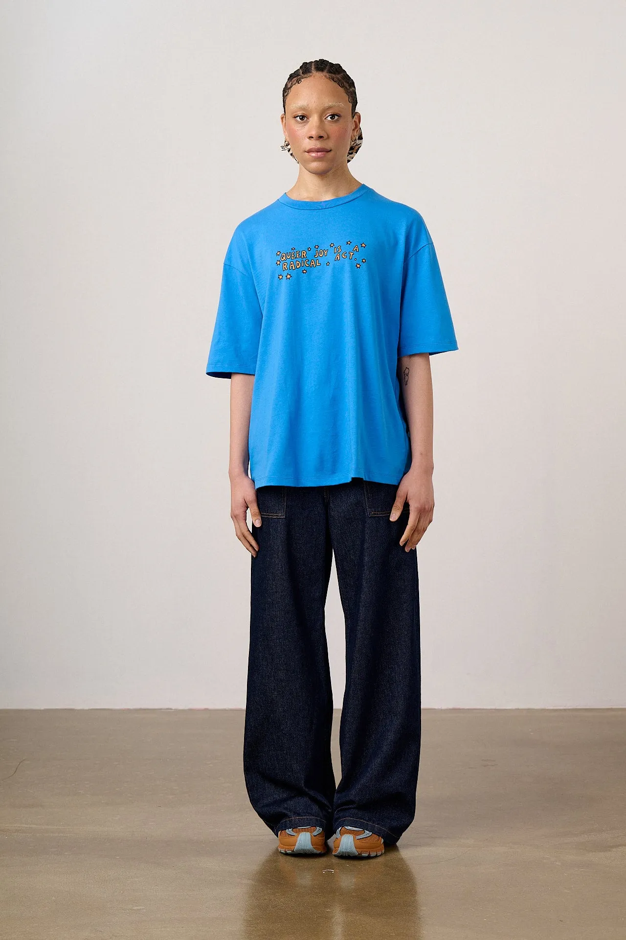Bee Illustrates Pride 2026 - Benny - Oversized cotton T-Shirt in Blue sold by Lucy & Yak product image thumbnail 2