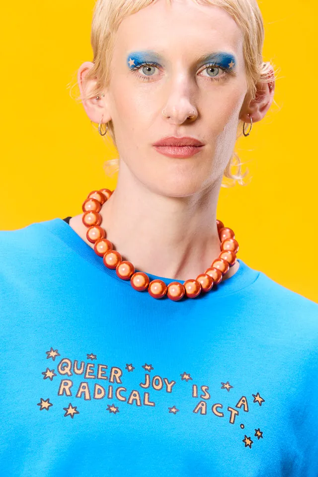 Bee Illustrates Pride 2026 - Benny - Oversized cotton T-Shirt in Blue sold by Lucy & Yak product image thumbnail 5