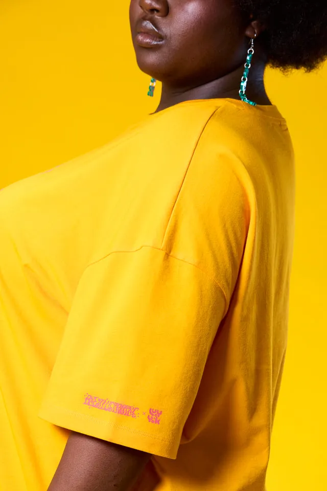 Bee Illustrates Pride 2026 - Benny - Oversized cotton T-Shirt in Orange sold by Lucy & Yak product image thumbnail 5